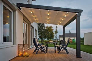 Tradicine pergola led apsvetimas namams komercinems patalpoms kavinems restoranams