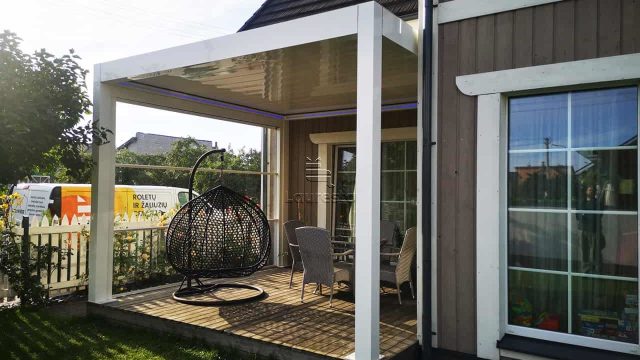 bioklimatine pergola pergole pavesine terasa gera kaina