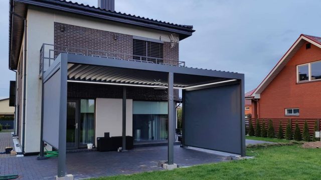 bioklimatine pergola pergole terasa namai