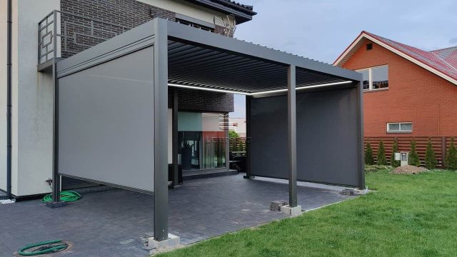 bioklimatine pergola pergole terasa namai