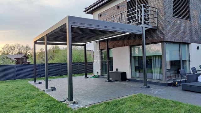 bioklimatine pergola pergole terasa namai