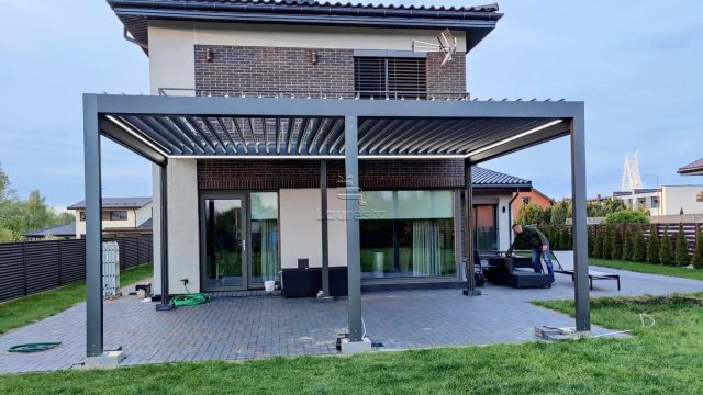 bioklimatine pergola pergole terasa namai