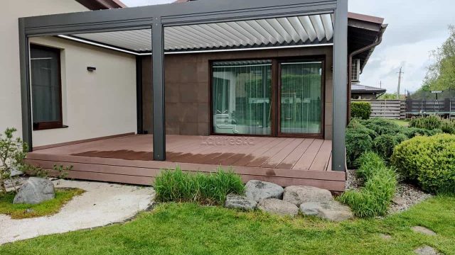 bioklimatine pergola terasa lauko roletai