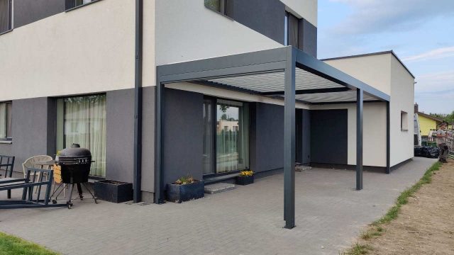 Bioklimatine Pergola Kaune kieme terasa pigu
