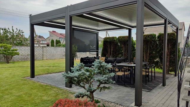Bioklimatine Pergola Kaunas gera kaina terasa pavesine akcija nuolaida